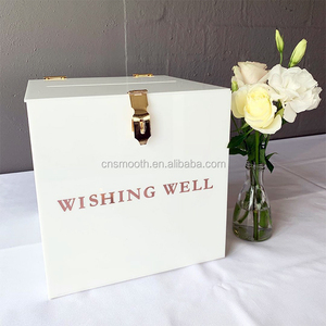 Glad Liefdadigheid Donatie Box Acryl <span class=keywords><strong>Wedding</strong></span> <span class=keywords><strong>Wishing</strong></span> Goed Card Box Met Verschillende Kleuren - Product Image 4