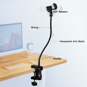 Soporte de Micrófono Profesional de Aleación de Aluminio con Diseño Dos en Uno, Rotación de 360°, 2 Clips, Portátil para Transmisiones en Vivo - Product Image 6