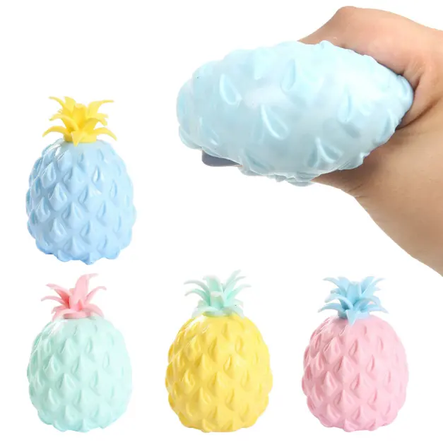 Promotional Fruit Pineapple Peculiar Children's Toys Soft Glue Vent Squeeze Squishy Stress Relief Toy