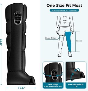Masseur <span class=keywords><strong>de</strong></span> jambes sans fil avec batterie intégrée, soulagement <span class=keywords><strong>de</strong></span> <span class=keywords><strong>la</strong></span> douleur par compression d'air, bottes <span class=keywords><strong>de</strong></span> massage rechargeables portables pour les jambes entières - Product Image 3