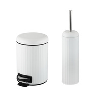 Poubelle ronde en acier inoxydable à fermeture douce de 3 litres avec structure en PP, seau de rangement pour la maison