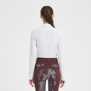 Chemise d'équitation Smile Saddlery à manches longues, hauts d'équitation, produit en gros, personnalisable - Product Image 3