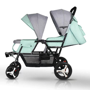 <span class=keywords><strong>Passeggino</strong></span> Gemellare Leggero e Facile da Trasportare, Design Semplice, Carrozzina Doppia per Bambini - Product Image 1