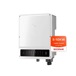 Stock UE Goodwe Onduleur solaire hybride 3 phases 48v 10kw 5kw Contrôleur d'énergie intelligent avec MPPT intégré pour un usage domestique