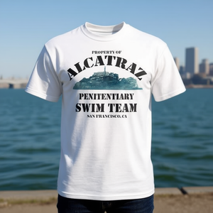 Camiseta del equipo de natación de la Penitenciaría de Alcatraz, San Francisco, California - Product Image 3
