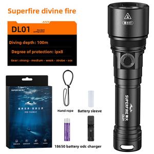 Nouvelle lampe de plongée professionnelle Shenhuo modèle DL01 - LED haute luminosité, étanche IP68, portée de faisceau 200-500m, en aluminium - Product Image 6