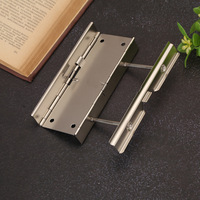 Pince de reliure métallique à 2 anneaux pour classeur à feuilles mobiles, accessoire de dossier, pince perforée simple ouverte épaissie pour dossier d'archives, longueur 140 mm, 30 mm