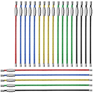 Bán buôn vít khóa cáp thép không gỉ vòng chìa khóa Keychain dây dây vòng chìa khóa - Product Image 1