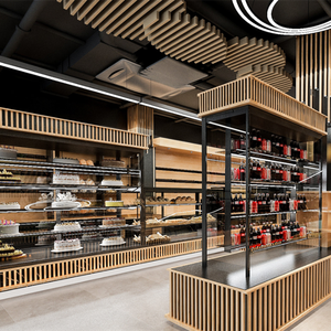 Tùy chỉnh hiện đại dẫn bánh hiển thị trường hợp & tủ cho các cửa hàng bánh mì nhỏ với vật liệu thân thiện với môi - Product Image 4