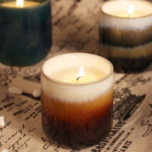 RAINCOAST Offre Spéciale Personnalisé Dégradé Polychromes <span class=keywords><strong>Marbre</strong></span> Rond Pot En Céramique de Bougie - Product Image 5