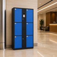 Casier de rangement électronique multi-portes haute capacité pour bagages avec entrée par code à combinaison pour salle de sport, école, hôpital