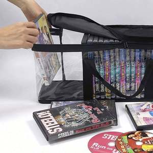 Étui de rangement pour DVD de jeu résistant à l'eau, stockez vos DVD à domicile, sacs de rangement pour médias en PVC transparent avec poignées - Product Image 2