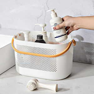Portable Storage <b>Basket</b> <b>With</b> <b>Handle</b> Multifunctional Bathroom Plastic Storage <b>Basket</b> <b>With</b> Air Hole - Product Image 1