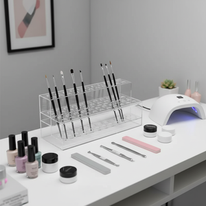 Cajas <span class=keywords><strong>de</strong></span> Almacenamiento Portátiles para Brochas <span class=keywords><strong>de</strong></span> Maquillaje, Acrílicas, a Prueba <span class=keywords><strong>de</strong></span> Polvo, <span class=keywords><strong>con</strong></span> Tapa Abatible, Organizador Transparente para Brochas <span class=keywords><strong>de</strong></span> Maquillaje, para Tocador - Product Image 5