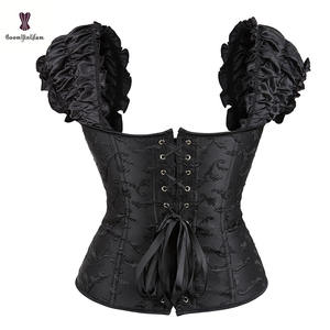 Size SxxL <strong>Steam</strong> <strong>Punk</strong> <strong>Clothing</strong> One Shoulder Gothic Korset Woman Black White Bodices Slimming Body Shapewear - Product Image 5