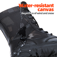 Bottes d'hiver camouflage, en peau de mouton et fourrure intégrées, bottes en coton épaissi, bottes tactiques pour l'hiver, antidérapantes pour la neige
