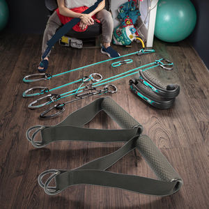 Kolları ile 11 adet Premium lateks PVC egzersiz bantları Set spor salonu ekipmanları şeritler eğitim tüp bantları - Product Image 3