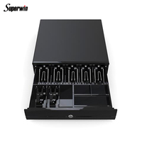 Superwin usine vente directe pas cher 7 plateau d'argent, 3 plateau de caisse cas 405 en acier tiroir-caisse