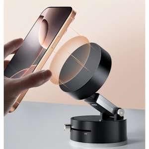 Support de téléphone portable universel magnétique à double face en ABS avec ventouse pour pare-brise de voiture, fixation mains libres - Product Image 5