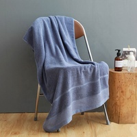 70*140 Luxury Towels and Bath Towel Set 100% Cotton for Home and Hotel Large Size White Gray Bath Towel