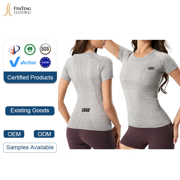 Under Lulu Custom New Moisture-wicking Sweat-dispersing Fitness Yoga Wear Stretchy Slimming Figure-flattering Short-sleeve