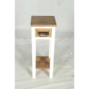 Muro Plant Stand Big in White and Natural Smart Screat Hidden Luxury 4 <b>Drawer</b> Plastic <b>Table</b> <b>Wooden</b> Nightstand Furniture <b>Bedside</b> - Product Image 6