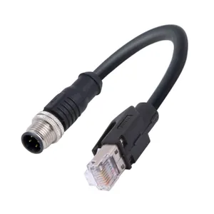 Cable Supplier Signal Male To RJ45 Cable D Coding For High-Speed Internet And Networking M12 Circular Connectors