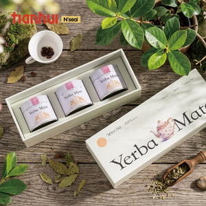 Caja Rectangular de Cartón Tianhui con Latas Metálicas Herméticas, Caja de Embalaje Personalizada para Té, para Guardar <span class=keywords><strong>Yerba</strong></span> <span class=keywords><strong>Mate</strong></span> y Hierbas Secas - Product Image 1