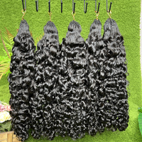 Extensions de cheveux humains bouclés au crochet, tresses sans nœuds, mèches de cheveux humains bouclés birmans pré-bouclées