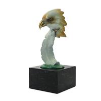 Tête d'animal personnalisée statue d'aigle en marbre buste d'animal décoratif sculpture ornement figurine à collectionner cadeau de décoration de chambre