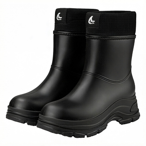 <span class=keywords><strong>Bottes</strong></span> <span class=keywords><strong>de</strong></span> <span class=keywords><strong>pluie</strong></span> imperméables à plateforme, bottines épaisses et <span class=keywords><strong>chaudes</strong></span>, chaussures tendance décontractées pour femmes - Product Image 3