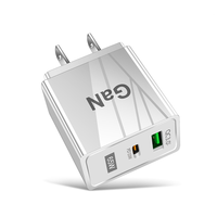 65W Gan Mur Chargeur Charge Rapide 3.0 USB Chargeur Type C PD Téléphone Chargeurs Adaptateur pour iPhone samsung huawei