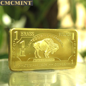 Lingotto da 1 Oncia in Ottone Massiccio 999 Fine, Baffalo, con Incisione CMC <span class=keywords><strong>MINT</strong></span> sul Retro B51b - Product Image 2