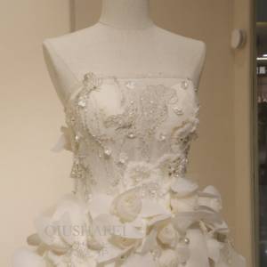 Robe de mariée de maternité personnalisable grande taille 2026, coupe A, longueur ras du sol, romantique, dos nu, <span class=keywords><strong>dentelle</strong></span>, fleurs tridimensionnelles - Product Image 4