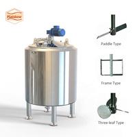 Cuve de mélange en acier inoxydable 316L de 500L pour huile végétale, à fond conique et agitateur