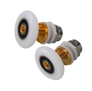 Roulettes de porte de douche modernes en laiton et alliage d'aluminium de 20/23/25/27 mm de diamètre, poulies de porte coulissante en verre de salle de bain, roue excentrique - Product Image 5