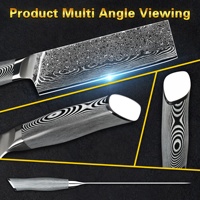 Couteau Nakiri professionnel japonais en acier Damas à haute teneur en carbone VG10, 7 pouces, 67 couches, manche gris G10, avec boîte cadeau - 10 % de réduction