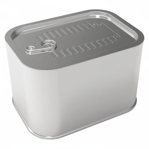 Kontensan L257 Rectangle Tin <b>Can</b> 1 Lt <b>Cheese</b> Metal Container 85 X 158 mm X H84 mm Easy Open Lid - Product Image 2