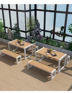 [MOJIA] Ensemble de meubles d'extérieur en bois plastique couleur teck de qualité supérieure, vente en direct sur <span class=keywords><strong>TikTok</strong></span>, best-seller, fournisseur Amazon Top 10, prix bas - Product Image 2