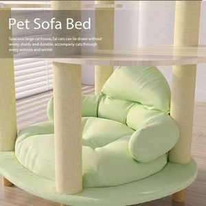 Árbol para gatos, un divertido y multifuncional árbol para gatos para el hogar, con una cama para mascotas con forma de cápsula espacial y accesorios para mascotas. - Product Image 3