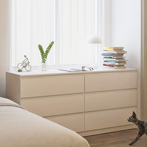 Bắc Âu 6-<span class=keywords><strong>Drawer</strong></span> Bằng Gỗ Lưu Trữ Ngực Cao Bóng Trắng Đơn Giản Châu Âu Thiết Kế Cho Nhà Phòng Khách Căn Hộ Ăn Uống Rượu Vang Hầm - Product Image 4