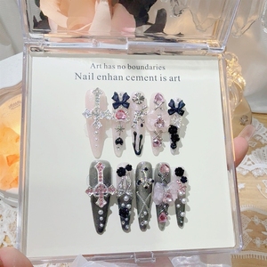 Faux ongles amovibles en acrylique de haute qualité, faits à <span class=keywords><strong>la</strong></span> main, style Anime Kawaii Gyaru Shibuya, vente en gros - Product Image 2
