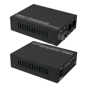 Convertidor de Medios de Fibra Óptica de un Solo Modo SFP a 2RJ45 para CCTV y Monitoreo FTTH, Fabricado en China - Product Image 1