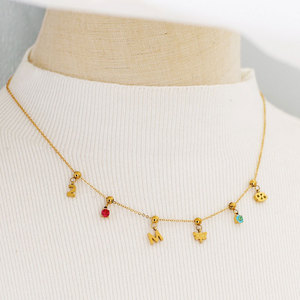 2025 nouveau Design hypoallergénique en gros Non ternir acier inoxydable PVD 18K plaqué or bijoux <span class=keywords><strong>Horoscope</strong></span> pendentif - Product Image 4