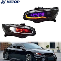 HETOP pour phares de Civic 2016-2022, mise à niveau RGB, plug and play, phares LED de voiture, feux de jour DRL, lampes avant modifiées pour Honda