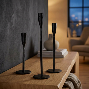 Elegante Portavelas de Hierro Hecho a Mano, Adorno Decorativo Premium para el Hogar, Bodas y Decoración de Mesa, Juego de 3 - Product Image 6