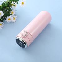 Bouteille d'eau isotherme à double paroi en acier inoxydable avec affichage LED de la température, gobelet intelligent à ouverture rapide, tasse à café thermos