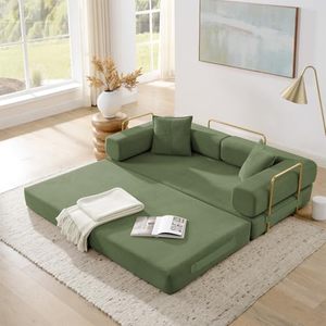 Boneless Couch Folding Floor Sofa <strong>Bed</strong> <strong>King</strong> <strong>Size</strong> With Fixed-Shape Frame for Living Room - Product Image 2