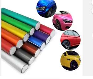 캣피아노 자동차 랩핑 비닐 자동차 랩핑 스티커 무광 화이트 코발트 블루 짙은 보라색 무광 보라색 자동차 랩핑 변색 필름 - Product Image 1