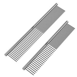 Peigne de toilettage pour animaux de compagnie en acier inoxydable de qualité supérieure avec dents arrondies et poignée antidérapante pour chiens, chats et toutes poils - Product Image 5